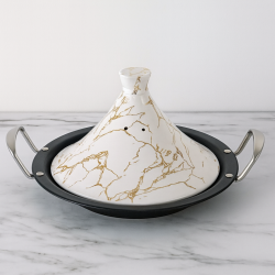 Royal Marbre - Tajine Noir/Or