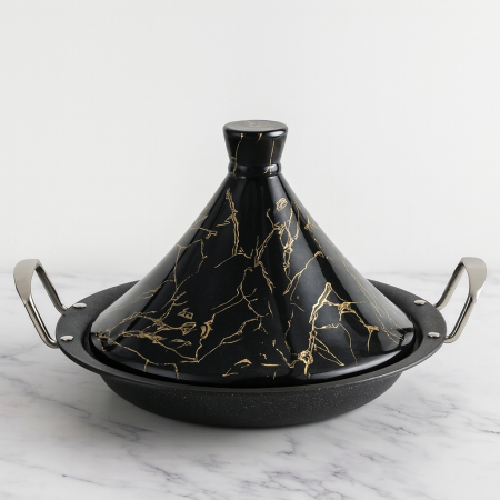 Royal Marbre - Tajine Noir/Or