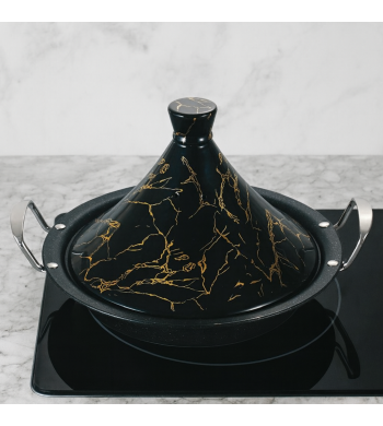 Royal Marbre - Tajine Noir/Or