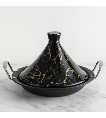 Tajine marocain blanc et or – Royal Marbre | PTM Décoration