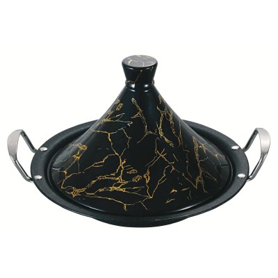 Royal Marbre - Tajine Noir/Or 34cm