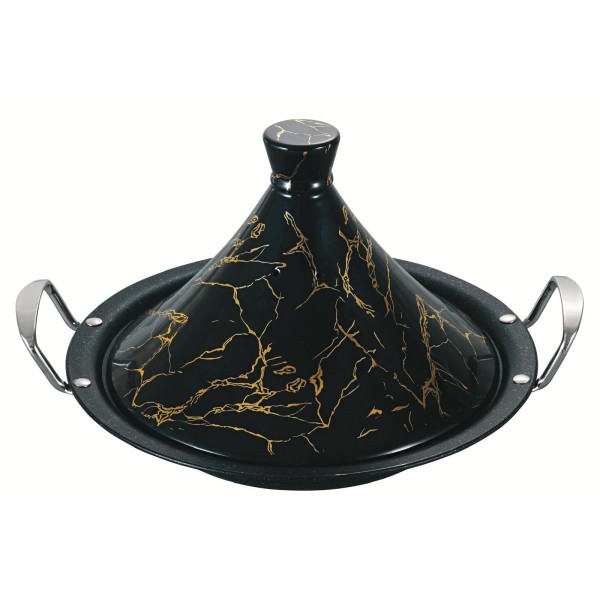 Royal Marbre - Tajine Noir/Or 34cm