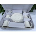 Stella – Set de 6 Tasses à café avec sous-tasses