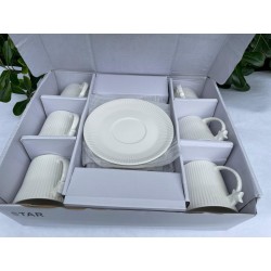 Stella – Set de 6 Tasses à café avec sous-tasses