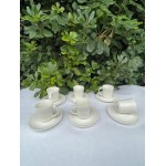 Stella – Set de 6 Tasses à café avec sous-tasses