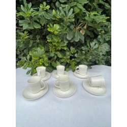 Stella – Set de 6 Tasses à café avec sous-tasses