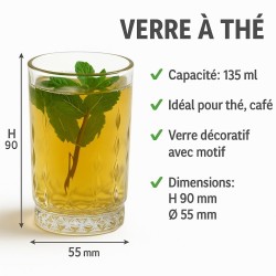 Set de 12 verres à thé Modern Design – Élégance & solidité |