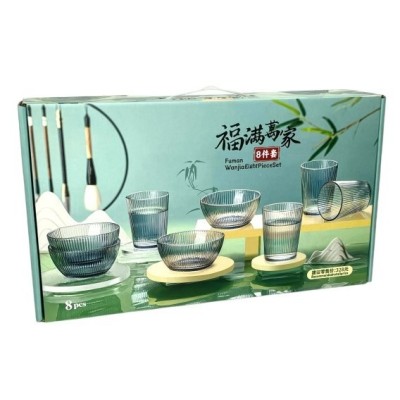 Essential Set – Set de 4 Verres et 4 Bols Essential Set – Set de 4 Verres et 4 Bols